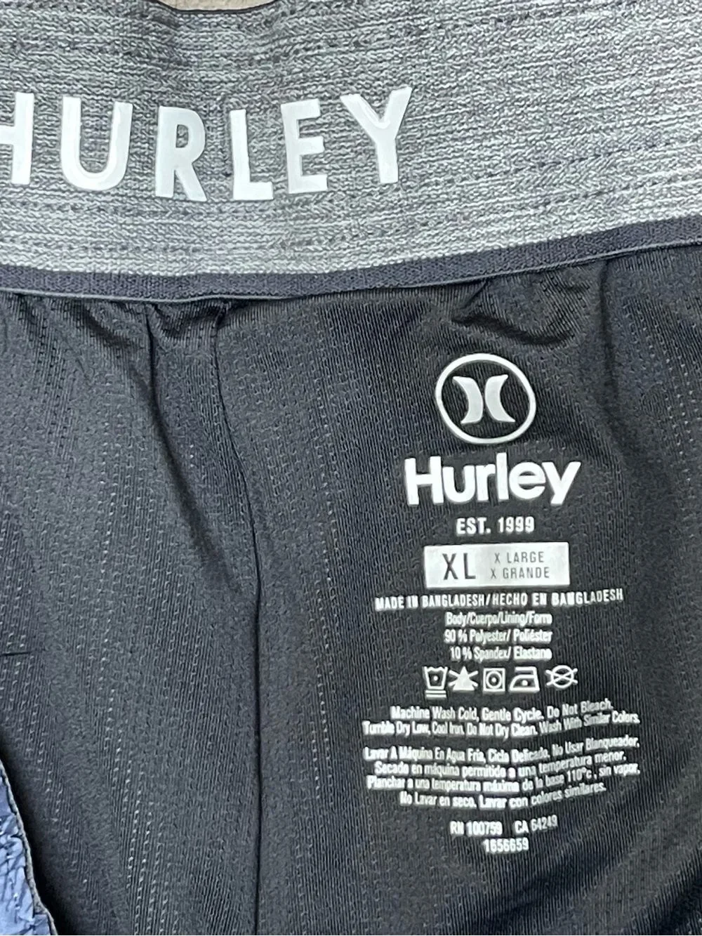 Hurley Phantom Floral Board Shorts XL Blue Hybrid Swim Trunks Lined Drawstring